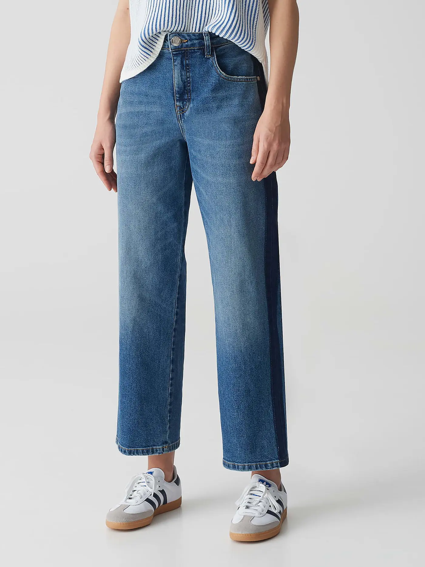 OPUS | Jeans Straight Fit 7/8 LANI STRIPE | 